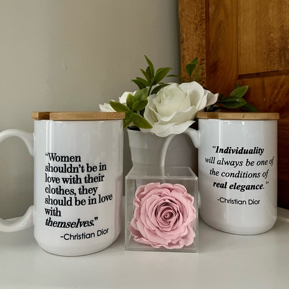Hand Crafted Accessories - Handcrafted DIOR Quote Luxury Coffee Mug